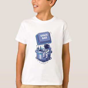 Astronaut Space Bar Bubble Bath Kids T-Shirt