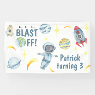 Astronaut Space Birthday Party  Banner