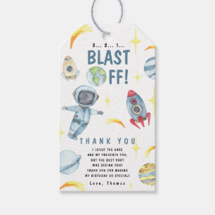 Astronaut Space Birthday Party Gift Tags