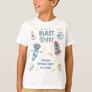 Astronaut Space Birthday Party T-Shirt