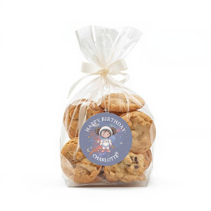 Astronaut Space Birthday Sticker