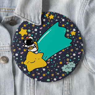 Astronaut Space Cartoon 6 Cm Round Badge