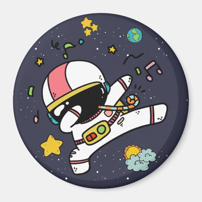 Astronaut Space Cartoon  Magnet (Front)