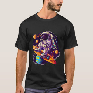 Astronaut Space Dancing Dancers Exploring Planets T-Shirt