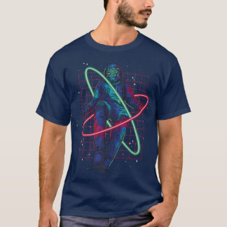 Astronaut Space floating Moon Mars Planets  T-Shirt