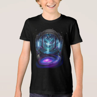 Astronaut Space Forest Galaxy Youth Tri-Blend Shirt