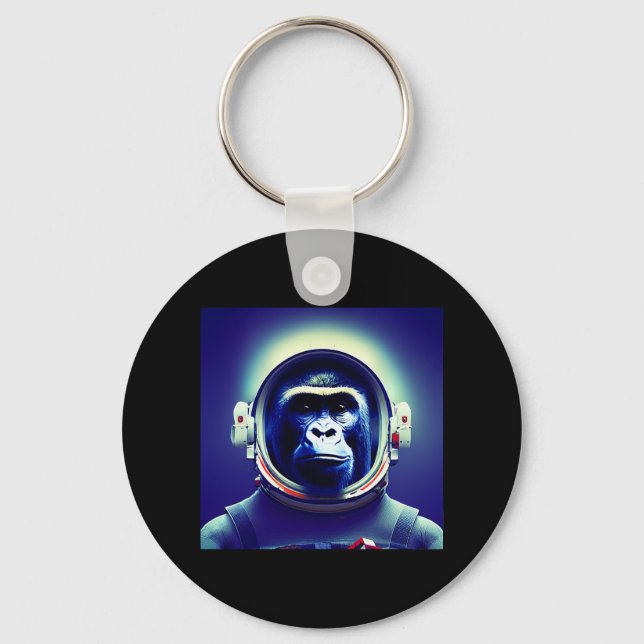 Astronaut Space Galaxy Monkey Key Ring (Front)
