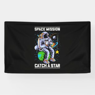 Astronaut Space Mission Catch A Star Banner