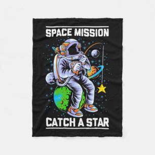Astronaut Space Mission Catch A Star Fleece Blanket
