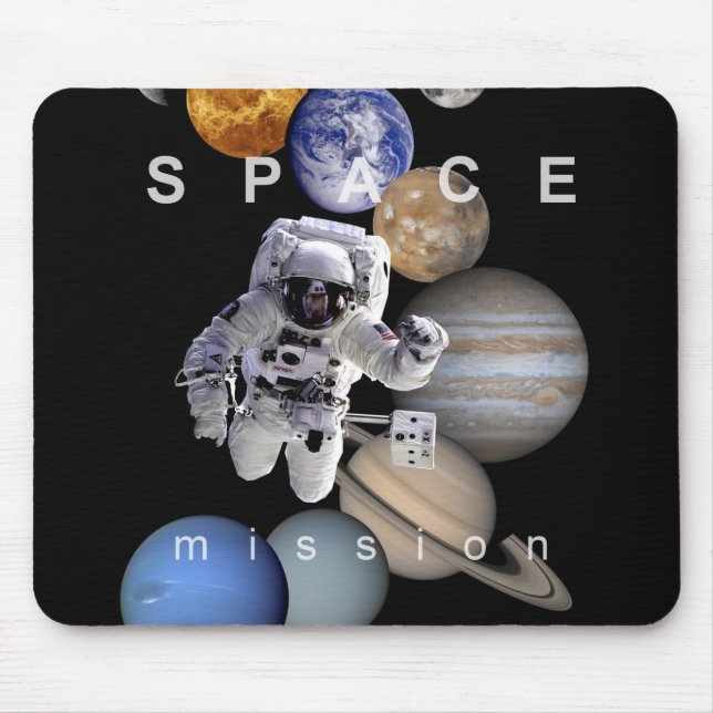 astronaut space mission solar system planets mouse mat (Front)