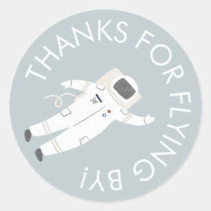 Astronaut Space Party Thank You Favour Sticker
