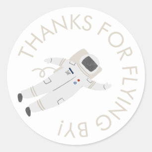 Astronaut Space Party Thank You Favour Sticker