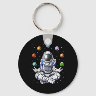 Astronaut Space Planets Meditation Yoga Spiritual Key Ring