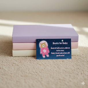 Astronaut Space teddy Bear Books for Baby Request Enclosure Card