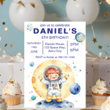 Astronaut Space-Themed Custom Birthday Party