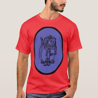 Astronaut Space Tiger Oval T-Shirt