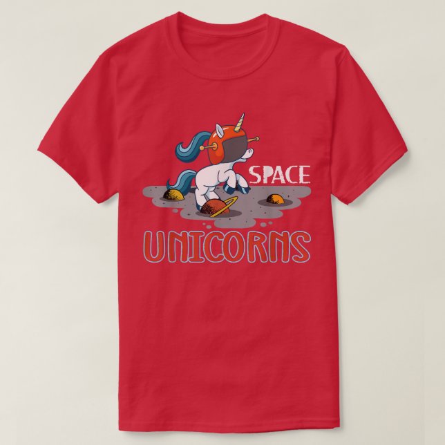 Astronaut Space Unicorns Astronomy Rocket Space  T-Shirt (Design Front)