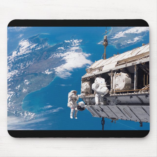 Astronaut Space Walk Above Earth Mouse Mat (Front)