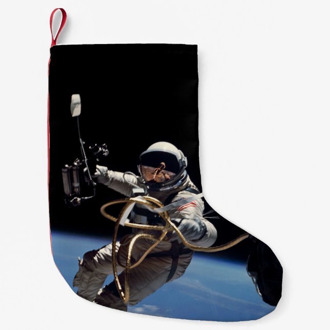 Astronaut Space Walk Small Christmas Stocking (Front)