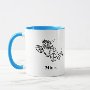 Astronaut Spaceman Tennis Player Mug