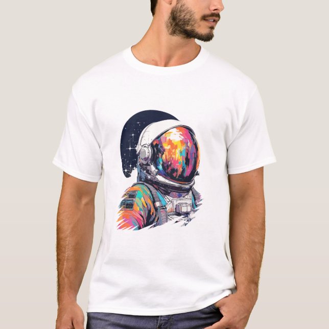 Astronaut Spaceman World Space Discovery Adventure T-Shirt (Front)