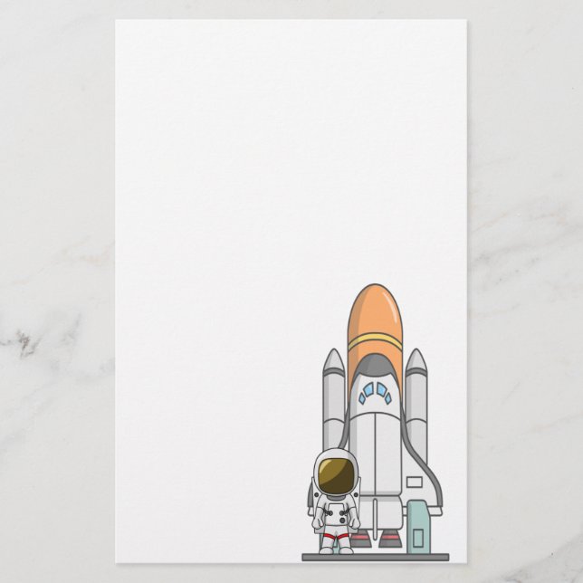 Astronaut & Spaceship Stationery (Front)