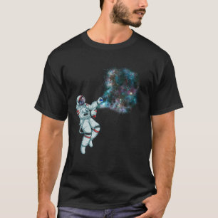 Astronaut Spray Paints The Galaxy  Outer Space Gra T-Shirt