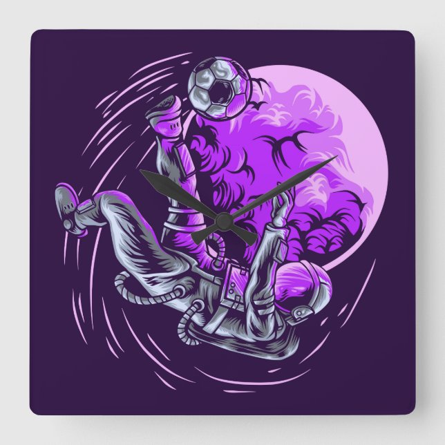 Astronaut Square Wall Clock (Front)