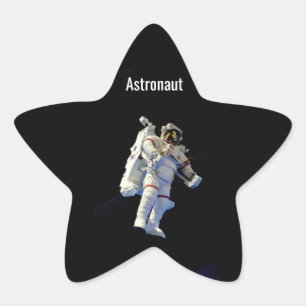 Astronaut star sticker