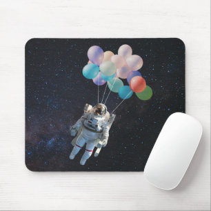 Astronaut Stars & Space Colorful Balloons Mouse Mat