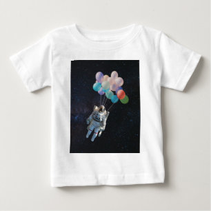 Astronaut Stars & Space Colourful Balloons Baby T-Shirt