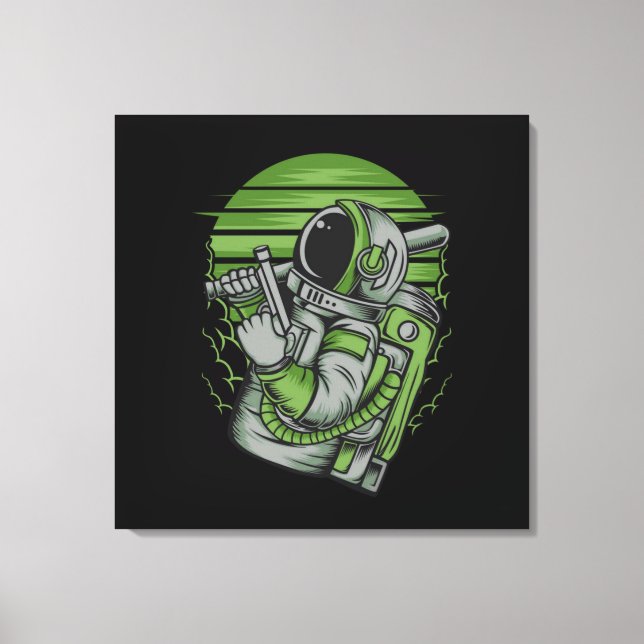 Astronaut Status Stretched Canvas Print (Front)