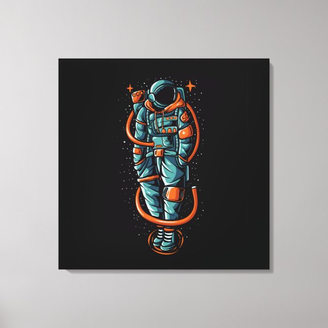 Astronaut Status Stretched Canvas Print (Front)