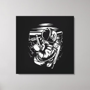 Astronaut Status Stretched Canvas Print