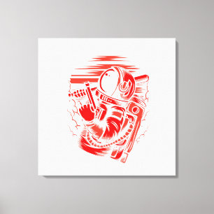 Astronaut Status Stretched Canvas Print