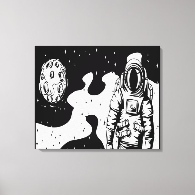Astronaut Status Stretched Canvas Print (Front)