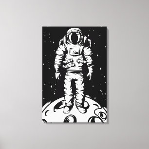 Astronaut Status Stretched Canvas Print