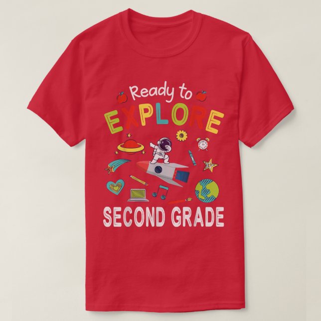 Astronaut Student Ride Rocket Ready To Explore Sec T-Shirt (Design Front)