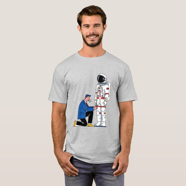 Astronaut Suit Tailor Minimalist Unisex T-shirt (Front Full)
