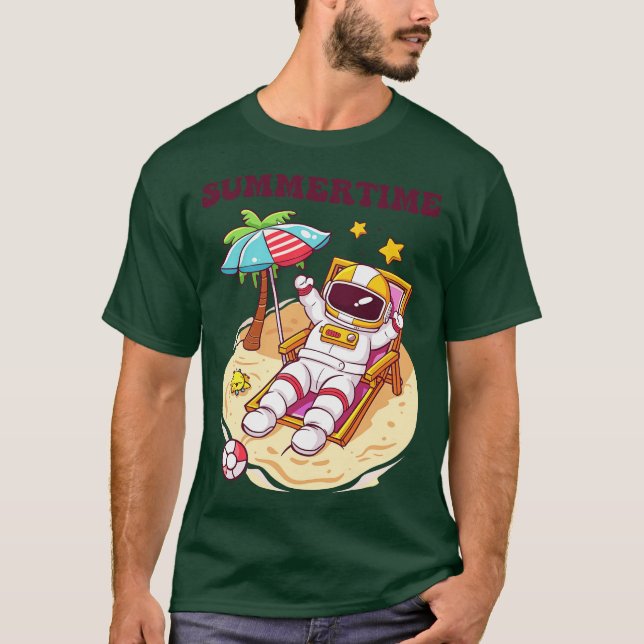 Astronaut summertime T-Shirt (Front)