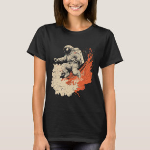 Astronaut Surfing Cosmic Ocean Wave Space Rider _4 T-Shirt