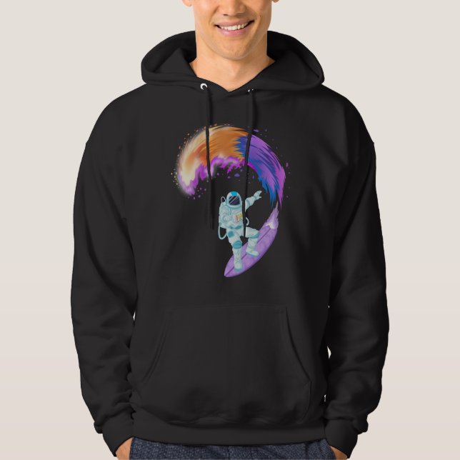 Astronaut surfing hoodie (Front)
