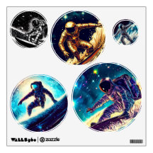 ASTRONAUT SURFING ON RIDE THE COSMIC WAVES