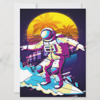 Astronaut Surfing Perfect Gift Idea, Vintage Gift