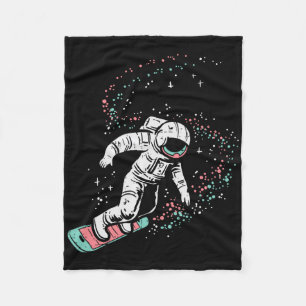 Astronaut Surfing Space Galaxy Surf Surfer Men Wom Fleece Blanket