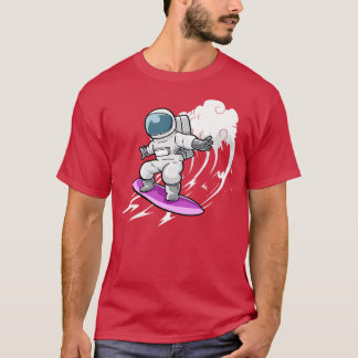 Astronaut Surfing Surfboarding T-Shirt