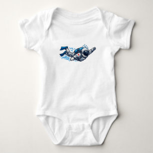 Astronaut Swimming Baby Bodysuit