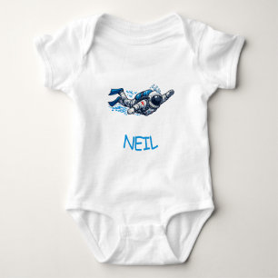 Astronaut Swimming Baby Bodysuit