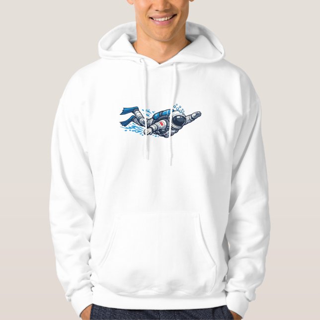 Astronaut Swimming Hoodie (Front)