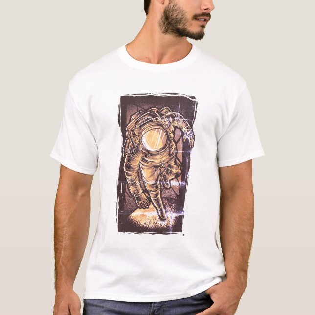 Astronaut  tattoo design T-Shirt (Front)